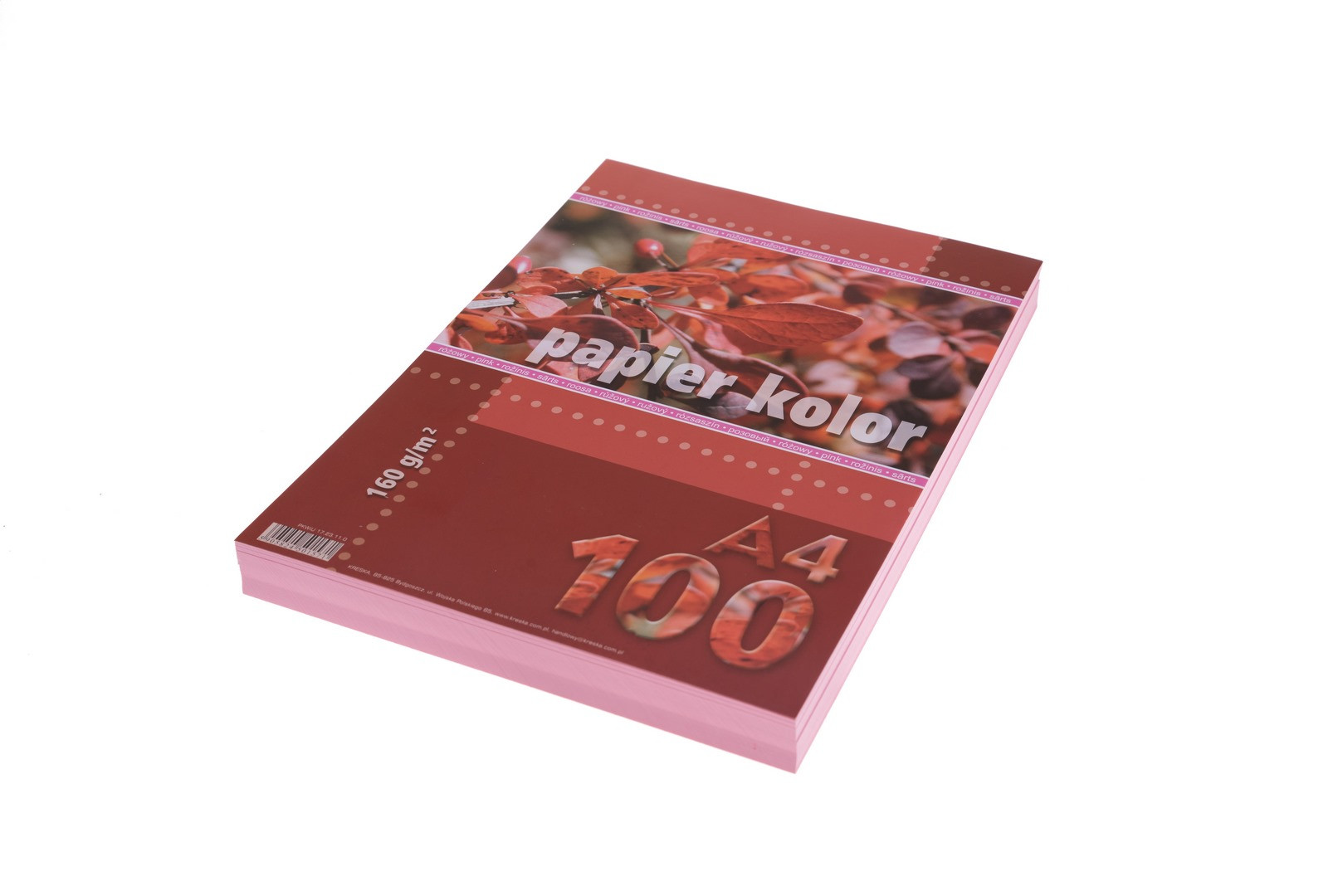 Papier ksero A4 160g 100ark. różowy